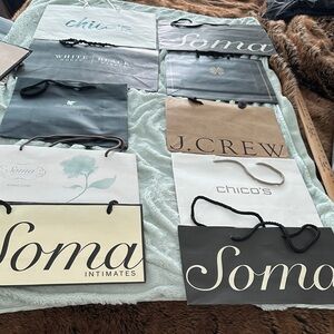 10 Assorted Empty Brand Shopping Bags